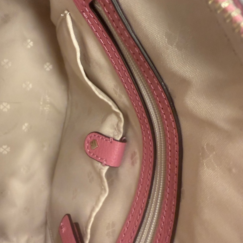 KATE SPADE NEW YORK LEATHER DOME HAND BAG PINK - Picture 10 of 15